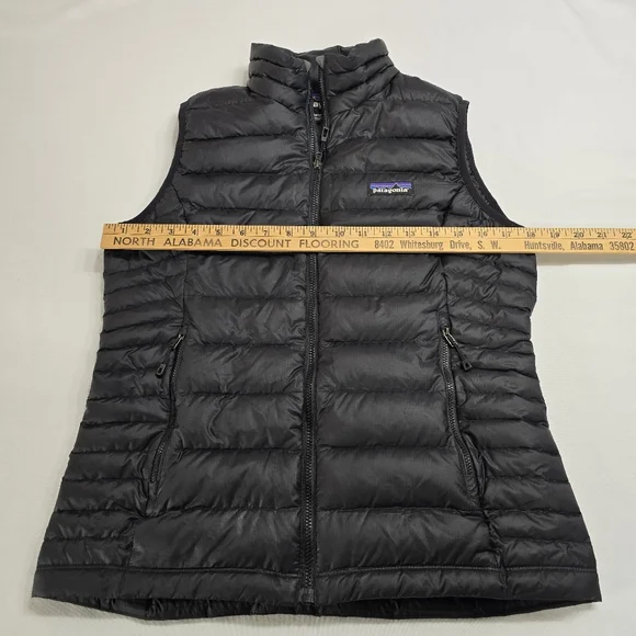 Patagonia Goose Down Puffer Vest Zip Up Black Women's Size Small Goosedown - Picture 2 of 7